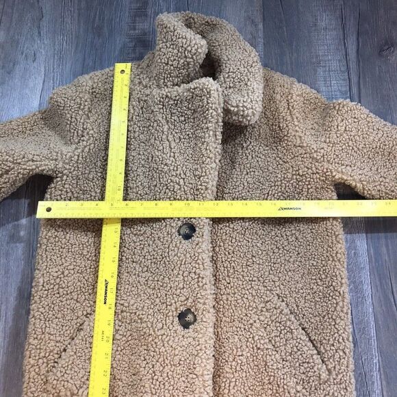 C&C California Womens Beige Teddy Bear Coat Jacket Size Medium - Picture 11 of 15